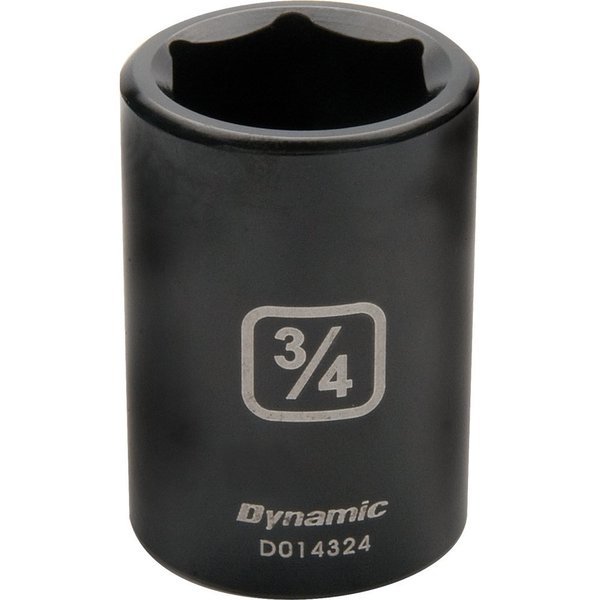 Dynamic Tools 1/2" Drive 6 Point SAE, 3/4" Standard Length, Impact Socket D014324